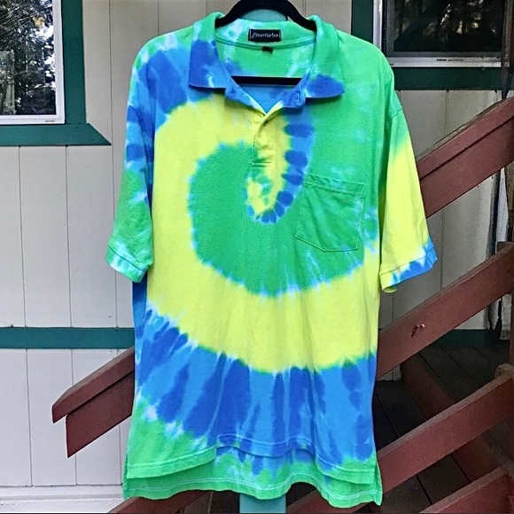 Inner Harbor Other - Men’s Tie Dye Polo Shirt Inner Harbor